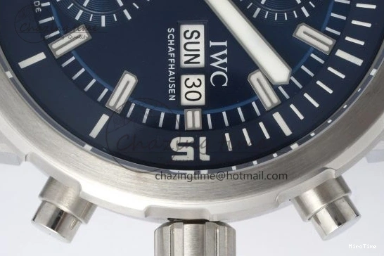 MIROTIME 0416 Attractive Aquatimer Chrono SS RSF 1:1 Best Edition Blue Dial on Blue Rubber Strap A 7056
